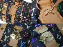 Load image into Gallery viewer, 極美品 ルイヴィトン LOUIS VUITTON キーポル45 ボストンバッグ ブラック 村上隆 マルチカラー ブラック M92640 中古 4c067986