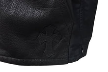 画像をギャラリービューアに読み込む, 新品同様 CHROME HEARTS クロムハーツ CHクロスパッチ ダガージップアップシャツ サイズM ナイロン カーフスキン シルバ−925 中古 4c067999