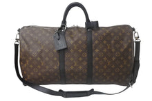 Load image into Gallery viewer, 極美品 LOUIS VUITTON ルイヴィトン キーポルバンドリエール55 ボストンバッグ M56714 モノグラムマカサー ブラウン ブラック 中古 4c068005