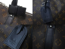 Load image into Gallery viewer, 極美品 LOUIS VUITTON ルイヴィトン キーポルバンドリエール55 ボストンバッグ M56714 モノグラムマカサー ブラウン ブラック 中古 4c068005