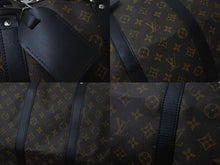 Load image into Gallery viewer, 極美品 LOUIS VUITTON ルイヴィトン キーポルバンドリエール55 ボストンバッグ M56714 モノグラムマカサー ブラウン ブラック 中古 4c068005