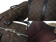 Load image into Gallery viewer, 極美品 LOUIS VUITTON ルイヴィトン キーポルバンドリエール55 ボストンバッグ M56714 モノグラムマカサー ブラウン ブラック 中古 4c068005