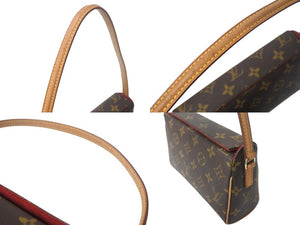 LOUIS VUITTON ルイヴィトン ハンドバッグ レシタル モノグラムキャンバス M51900 ゴールド金具 ブラウン 美品 中古 4c068006