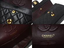 Load image into Gallery viewer, CHANEL シャネル チェーンショルダーバッグ マトラッセ23 Wフラップ ラムスキン 6番台 ブラック ゴールド 美品 中古 4c068013