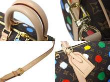 Load image into Gallery viewer, LouisVuitton ルイヴィトン 草間彌生 キーポル バンドリエール45 ボストンバッグ M46377 ブラウン マルチカラー ゴールド 4c068026