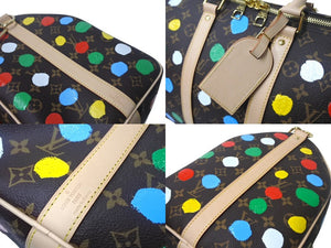 LouisVuitton ルイヴィトン 草間彌生 キーポル バンドリエール45 ボストンバッグ M46377 ブラウン マルチカラー ゴールド 4c068026