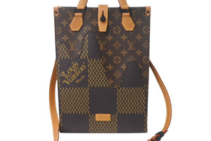 極美品 LOUIS VUITTON ルイヴィトン NIGO ニゴ― ダミエ ジャイアント モノグラム 2WAY トートバッグ N40355 中古 4c068030