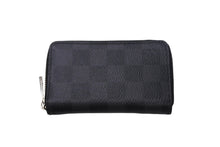 画像をギャラリービューアに読み込む, 極美品 LouisVuitton ルイヴィトン ジッピーコインパース ダミエグラフィット N63076 フランス製 PVC ブラック シルバー 中古 4c068043