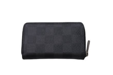 画像をギャラリービューアに読み込む, 極美品 LouisVuitton ルイヴィトン ジッピーコインパース ダミエグラフィット N63076 フランス製 PVC ブラック シルバー 中古 4c068043