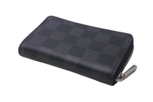 画像をギャラリービューアに読み込む, 極美品 LouisVuitton ルイヴィトン ジッピーコインパース ダミエグラフィット N63076 フランス製 PVC ブラック シルバー 中古 4c068043