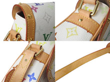 Load image into Gallery viewer, 美品 LOUISVUITTON ルイヴィトン ソローニュ ショルダーバッグ 村上隆 モノグラムマルチカラー M92661 ホワイト ゴールド 中古 4c068046