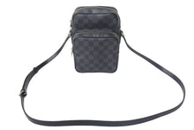 Load image into Gallery viewer, 新品同様 LOUIS VUITTON ルイヴィトン レム ショルダーバッグ ダミエグラフィット N41446 斜め掛け ブラック 中古 4c068053