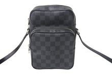 Load image into Gallery viewer, 新品同様 LOUIS VUITTON ルイヴィトン レム ショルダーバッグ ダミエグラフィット N41446 斜め掛け ブラック 中古 4c068053