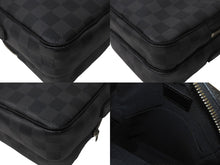 Load image into Gallery viewer, 新品同様 LOUIS VUITTON ルイヴィトン レム ショルダーバッグ ダミエグラフィット N41446 斜め掛け ブラック 中古 4c068053