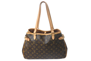 極美品 LOUIS VUITTON ルイヴィトン ショルダーバッグ バティニョールオリゾンタル M51154 モノグラム ブラウン 中古 4c068054