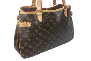 極美品 LOUIS VUITTON ルイヴィトン ショルダーバッグ バティニョールオリゾンタル M51154 モノグラム ブラウン 中古 4c068054