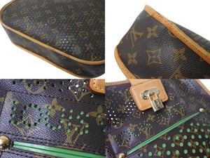 LOUIS VUITTON ルイヴィトン ペルフォ ミュゼット ショルダーバッグ M95173 斜め掛け PVC ヌメ革 ブラウン グリーン 美品 中古 4c068059