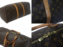 Load image into Gallery viewer, LOUIS VUITTON ルイヴィトン モノグラム キーポル50 ボストンバッグ M41426 PVC ロゴ ブラウン 良品 中古 4c068063