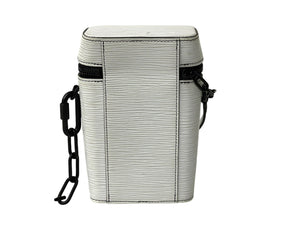 LOUIS VUITTON ルイヴィトン フォンボックス ショルダーバッグ M68791 エピ カーフ ホワイト ブラック 美品 中古 4b007376