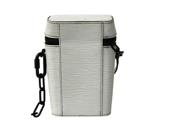 LOUIS VUITTON ルイヴィトン フォンボックス ショルダーバッグ M68791 エピ カーフ ホワイト ブラック 美品 中古 4b007376