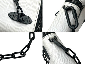 LOUIS VUITTON ルイヴィトン フォンボックス ショルダーバッグ M68791 エピ カーフ ホワイト ブラック 美品 中古 4b007376