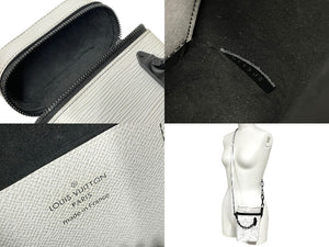 LOUIS VUITTON ルイヴィトン フォンボックス ショルダーバッグ M68791 エピ カーフ ホワイト ブラック 美品 中古 4b007376