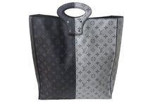 Load image into Gallery viewer, LouisVuitton ルイヴィトン スプリット トートバッグ M43816 モノグラムエクリプスキャンバス レザー ブラック グレー 美品 中古 4c068081