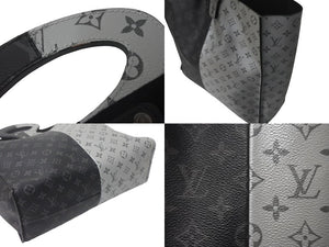 LouisVuitton ルイヴィトン スプリット トートバッグ M43816 モノグラムエクリプスキャンバス レザー ブラック グレー 美品 中古 4c068081