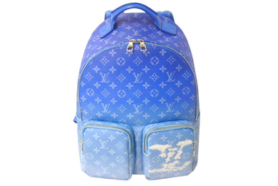 新品同様 LOUIS VUITTON ルイヴィトン 21FW モノグラムクラウズ リュック ブルー ホワイト M45441 雲 鞄 バックパック 中古 4c068082