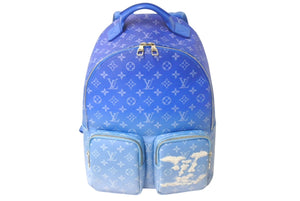 新品同様 LOUIS VUITTON ルイヴィトン 21FW モノグラムクラウズ リュック ブルー ホワイト M45441 雲 鞄 バックパック 中古 4c068082