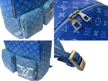 画像をギャラリービューアに読み込む, 新品同様 LOUIS VUITTON ルイヴィトン 21FW モノグラムクラウズ リュック ブルー ホワイト M45441 雲 鞄 バックパック 中古 4a000097