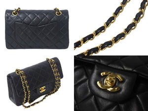 CHANEL シャネル マトラッセ23 チェーンショルダーバッグ 2番台 ラムスキン ゴールド金具 ブラック 美品 中古 4c068084