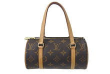 Load image into Gallery viewer, LOUIS VUITTON ルイヴィトン ハンドバッグ ミニパピヨン19 モノグラム ブラウン M51389 ゴールド金具 美品 中古 4c068089