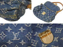 画像をギャラリービューアに読み込む, Louis Vuitton ルイヴィトン ミニプリーティ ワンショルダーバッグ ハンドバッグ M95050 モノグラムデニム ブルー 4c068096
