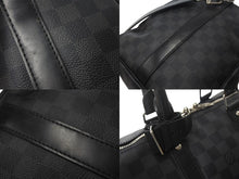 画像をギャラリービューアに読み込む, LOUISVUITTON ルイヴィトン キーポルバンドリエール 45 ボストンバッグ N41418 ダミエグラフィット PVC レザー 美品 中古 4c068098