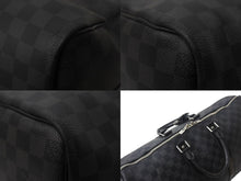 画像をギャラリービューアに読み込む, LOUISVUITTON ルイヴィトン キーポルバンドリエール 45 ボストンバッグ N41418 ダミエグラフィット PVC レザー 美品 中古 4c068098