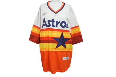 NIKE ナイキ Cooperstown Collection Astros アストロス ゲームシャツ Nolan Ryanモデル サイズL ポリエステル 美品 中古 4c068104