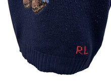 画像をギャラリービューアに読み込む, POLO RALPH LAUREN ポロ・ラルフローレン ベア ウール ニット セーター ネイビー 0105742GH クマ サイズS 美品 中古 4c068119