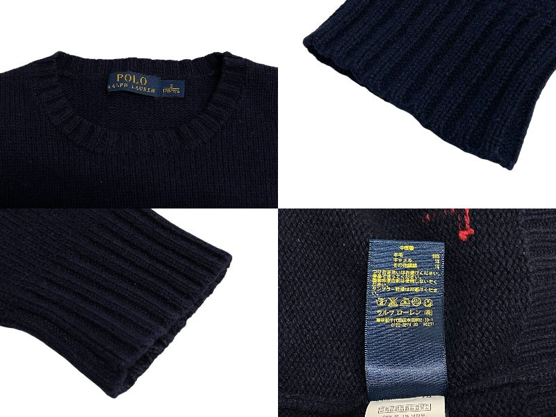 POLO RALPH LAUREN ポロ・ラルフローレン ベア ウール ニット セーター ネイビー 0105742GH クマ サイズS 美品 中古  4c068119 – Casanova Vintage