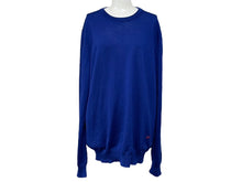 Load image into Gallery viewer, 美品 ISAIA イザイア ウール ニット ブルー 青 刺繍 長袖 トップス サイズXL 中古 4c068113