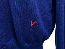 Load image into Gallery viewer, 美品 ISAIA イザイア ウール ニット ブルー 青 刺繍 長袖 トップス サイズXL 中古 4c068113