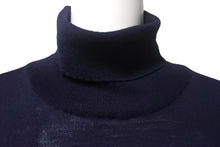 Load image into Gallery viewer, ISAIA イザイア ハイネック タートルネック ニット セーター トップス イタリア製 ウール ネイビー 良品 中古 4c068114 正規品