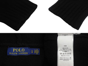 POLO RALPH LAUREN ポロ・ラルフローレン ベア ニット パーカー ブラック ウール カシミヤ 0200011663 クマ サイズL 美品 中古 4c068119