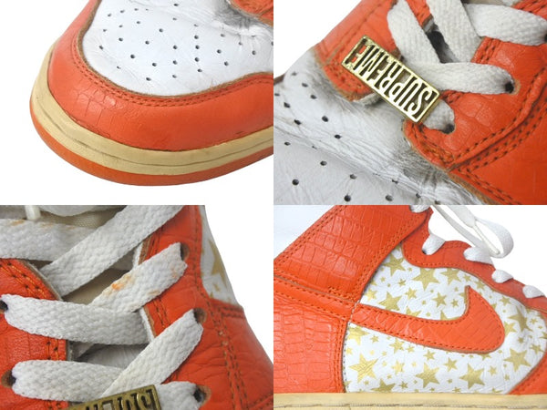 Supreme × Nike SB Dunk High Orange Stars Supreme Nike Dunk High Orange Stars Sneakers Size 27.5cm 307385 181 Used