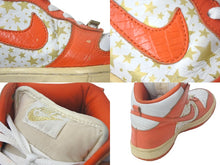 画像をギャラリービューアに読み込む, Supreme × Nike SB Dunk High Orange Stars シュプリーム ナイキ ダンク ハイ オレンジ スターズ スニーカー サイズ27.5cm 307385 181 中古