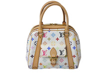 Load image into Gallery viewer, 新品同様 LouisVuitton ルイヴィトン プリシラ ハンドバッグ モノグラム マルチカラー ホワイト キャンバス レザー 中古 4c068193