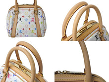 Load image into Gallery viewer, 新品同様 LouisVuitton ルイヴィトン プリシラ ハンドバッグ モノグラム マルチカラー ホワイト キャンバス レザー 中古 4c068193