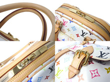 Load image into Gallery viewer, 新品同様 LouisVuitton ルイヴィトン プリシラ ハンドバッグ モノグラム マルチカラー ホワイト キャンバス レザー 中古 4c068193