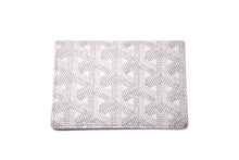 Load image into Gallery viewer, GOYARD ゴヤール マルゼルブ カードケース パスケース MALESHPMLTY50CL50X ホワイト イエロー ヘリンボーン 美品 中古 4c068210