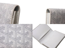 Load image into Gallery viewer, GOYARD ゴヤール マルゼルブ カードケース パスケース MALESHPMLTY50CL50X ホワイト イエロー ヘリンボーン 美品 中古 4c068210